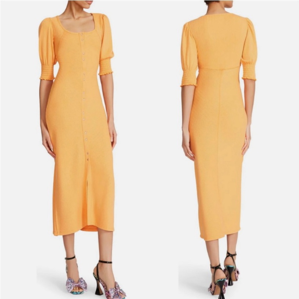 🆕 Betsey Johnson POWER SLEEVE SNAP FRONT 
XXL, Color: PAPAYA. NWT